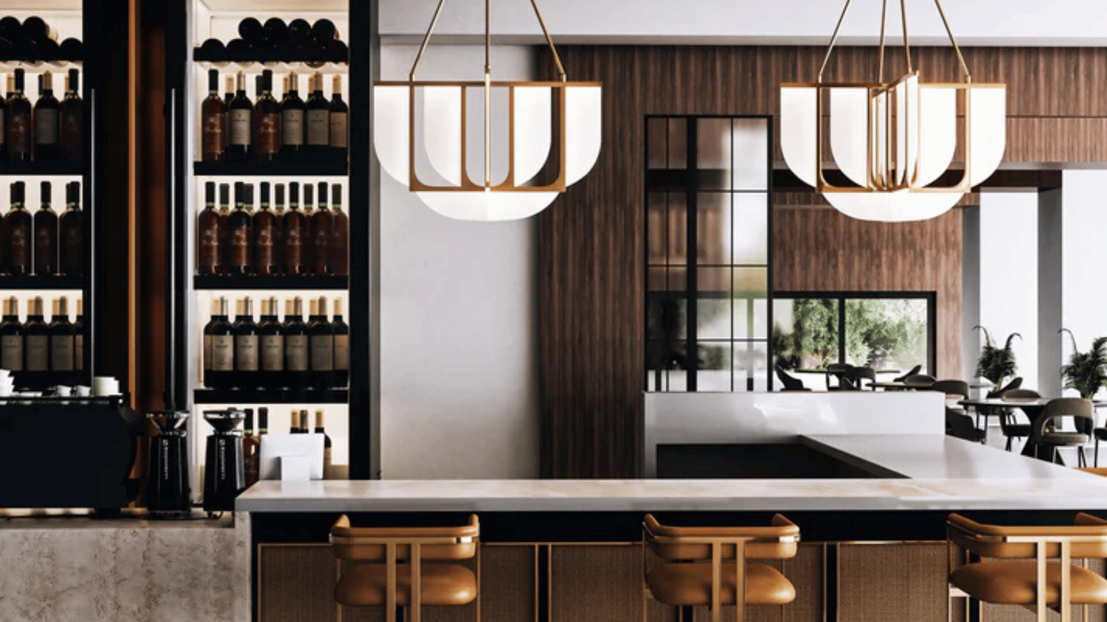 Kitchen Island with Pendant Lighting
