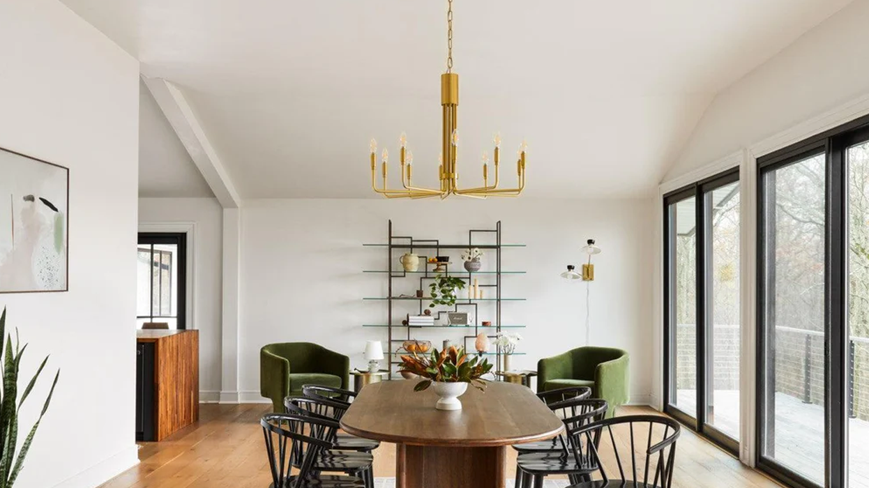 Dining room lighting by Hudson Valley