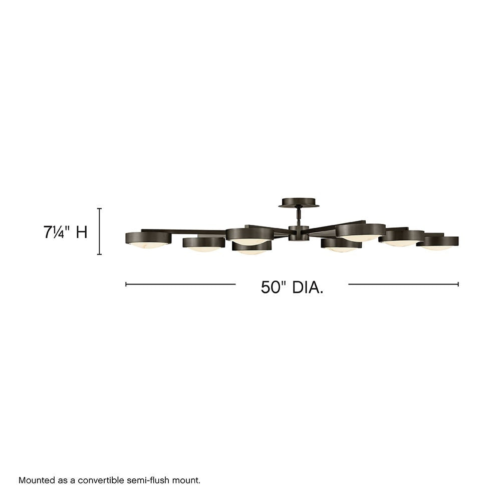 Fredrick Ramond FR31014BX Cava LED Profil bas Suspendu/Semi-affleurant en oxyde noir