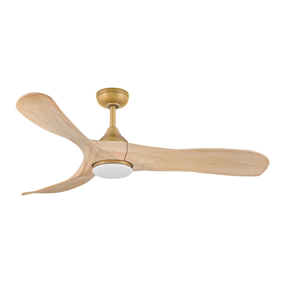 Luminaire intelligent à DEL Hinkley Lighting 903856FHB-LDD Swell Ventilateur en laiton naturel Heritage