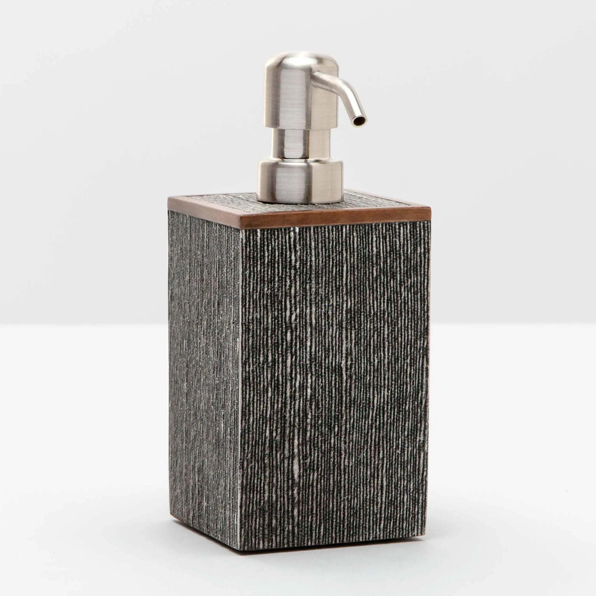 Pigeon and Poodle - PP000321 - Bruges Soap Pump - Bruges - Charcoal Faux Silk