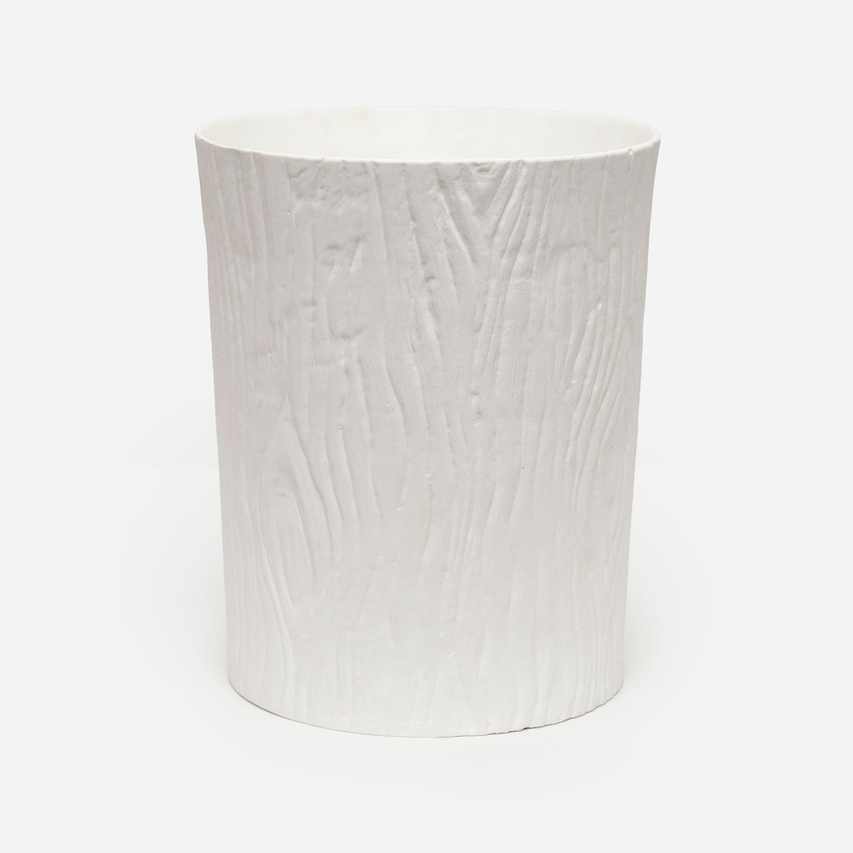 Pigeon and Poodle PP000347 Burma Wastebasket in White Porcelain