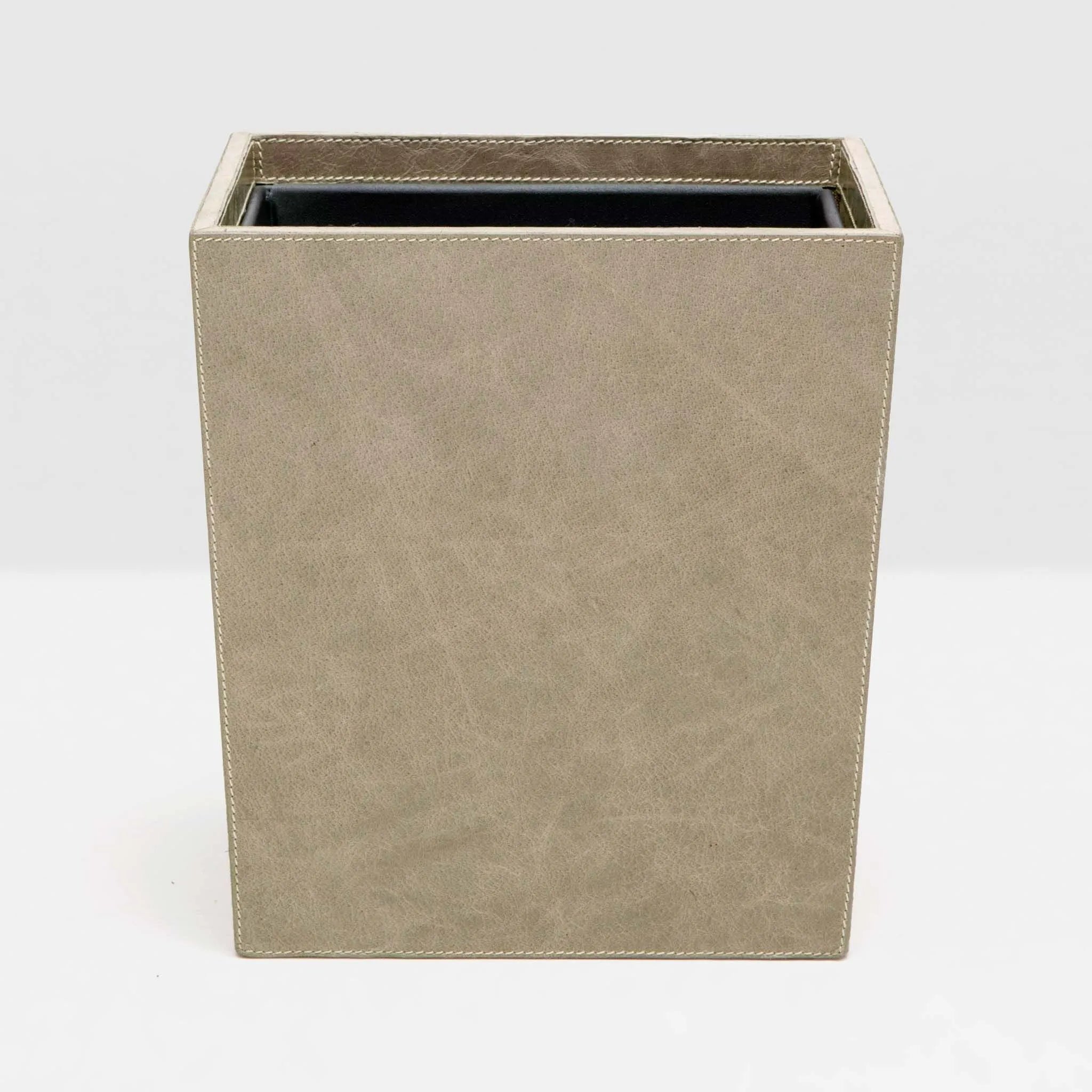 Pigeon and Poodle - PP000659 - Hampton Wastebasket - Hampton - Storm Full-Grain Leather