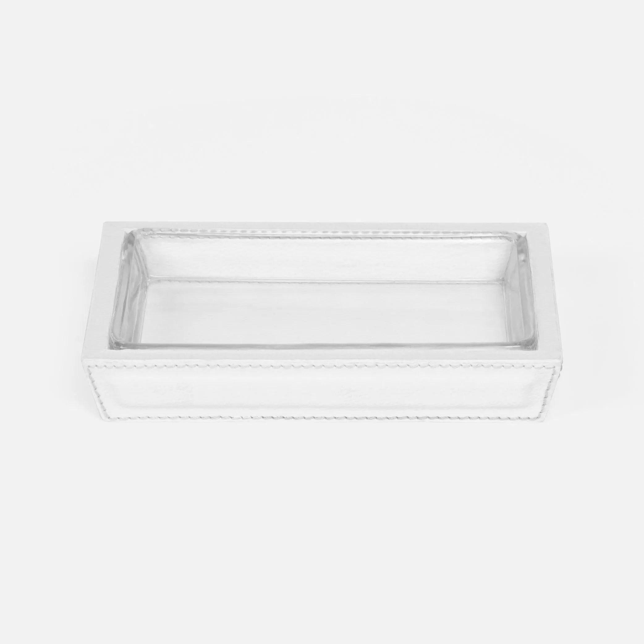 Porte-savon Rothwell Pigeon and Poodle PP003989 en cuir marin blanc éclatant