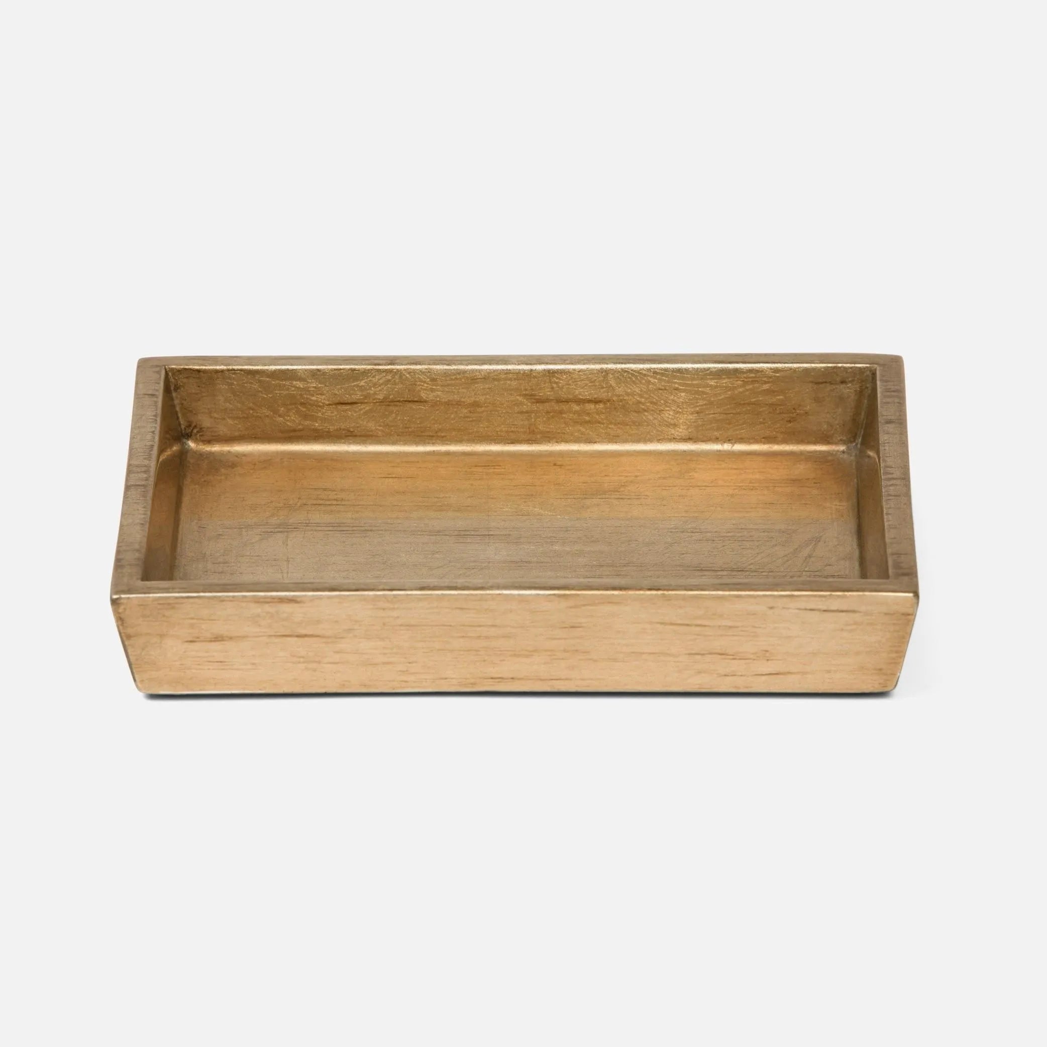 Pigeon and Poodle PP001417 Tanlay Soap Dish in Antiqued Gold Silver Leaf