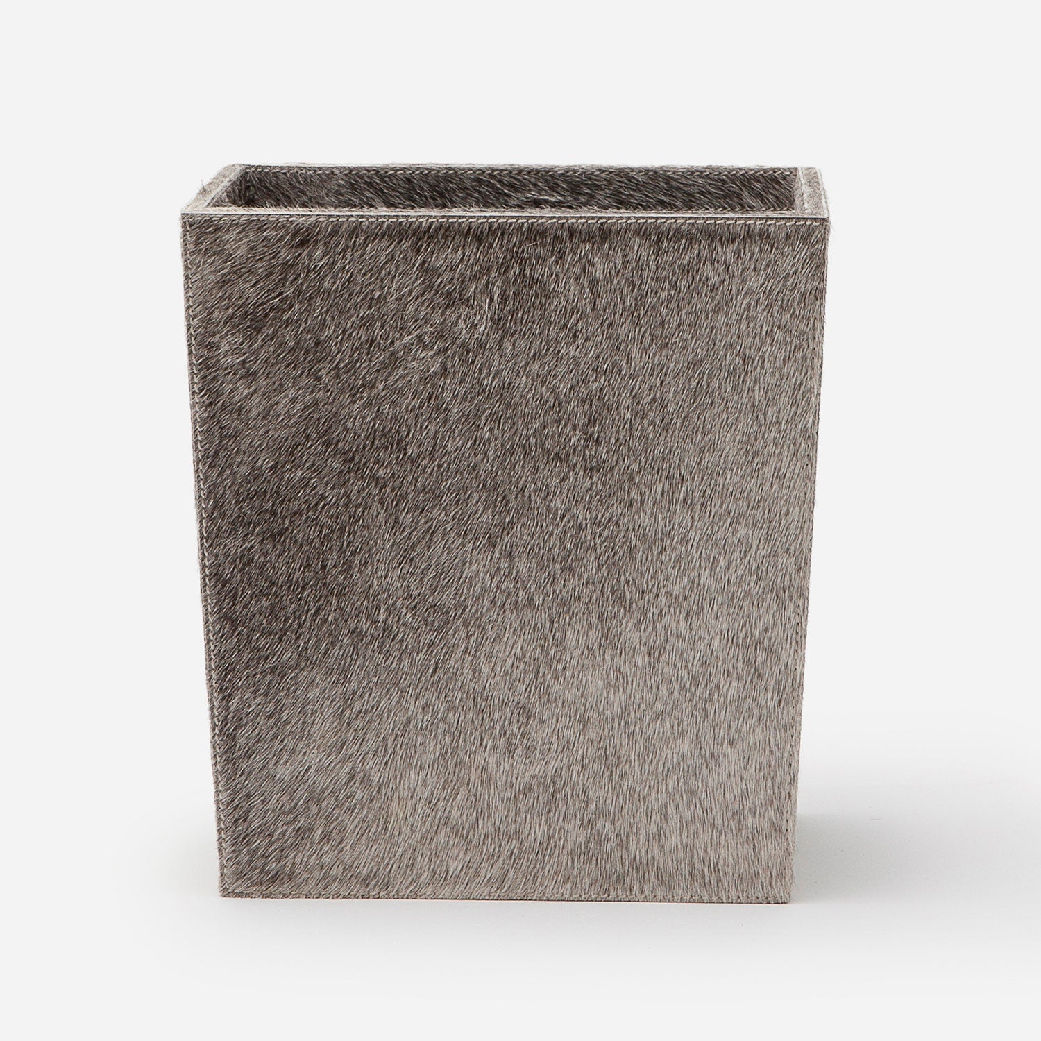 Pigeon and Poodle PP001520 Umbra Wastebasket in Gray Hair-On-Hide