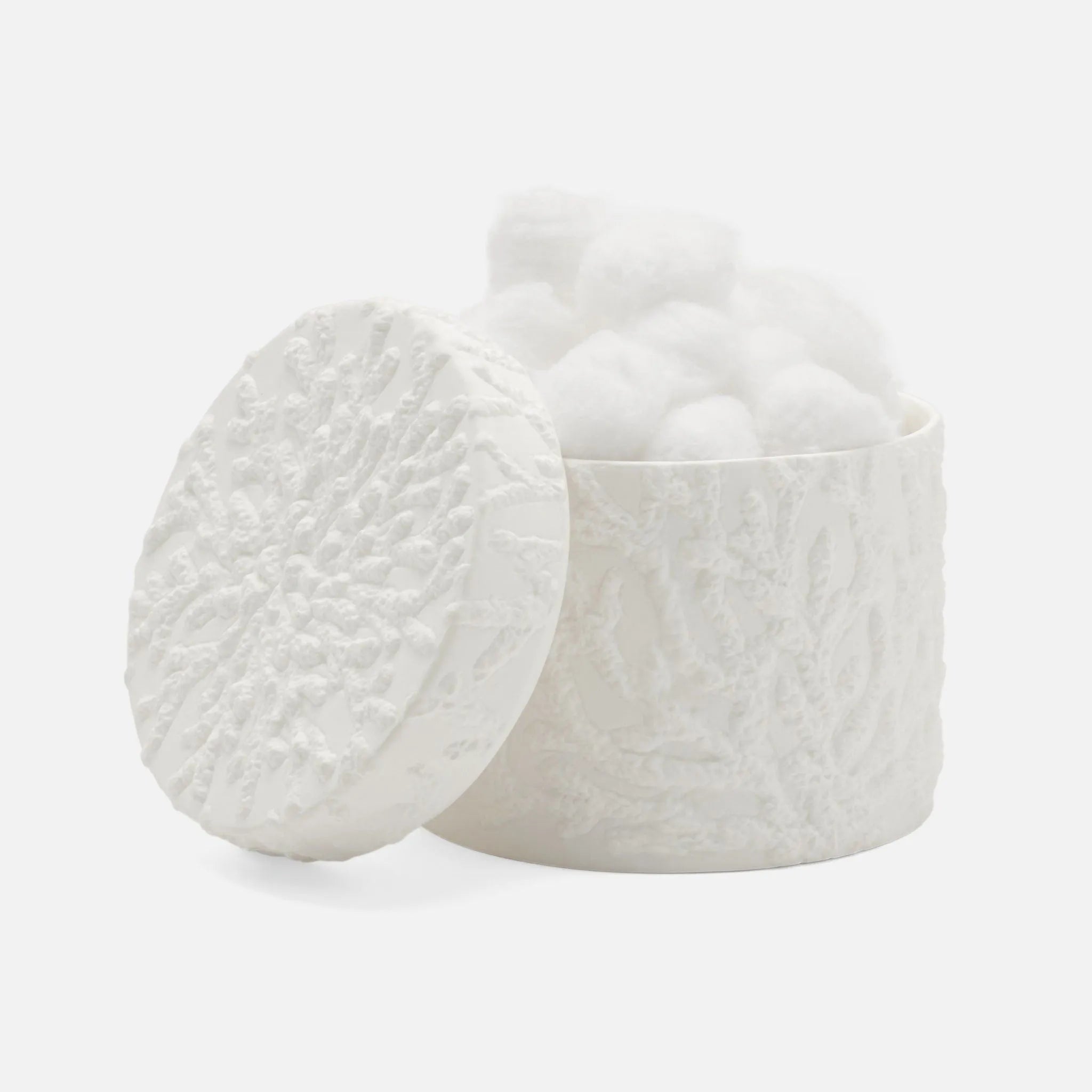 Pigeon and Poodle PP004834 Alanya Canister Large in White Porcelain