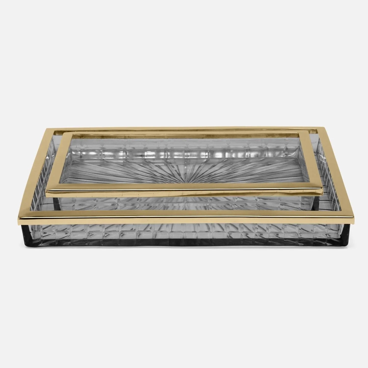 Pigeon and Poodle - PP006339 - Argos Trays - Argos - Smoke Glass/Brass