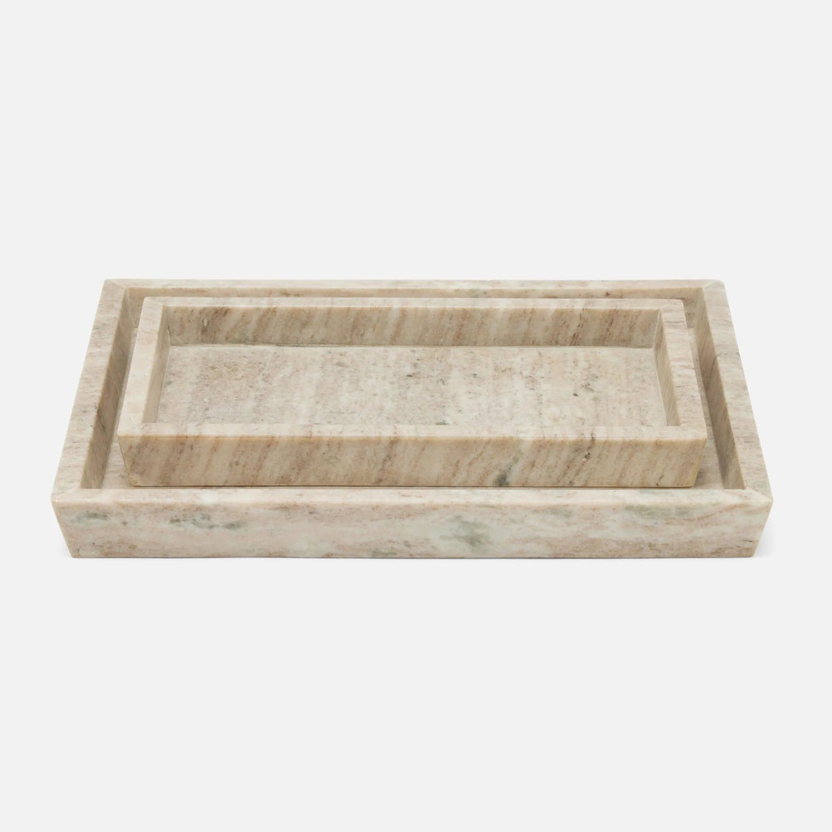 Pigeon and Poodle PP005170 Athlone Trays in Beige Marble
