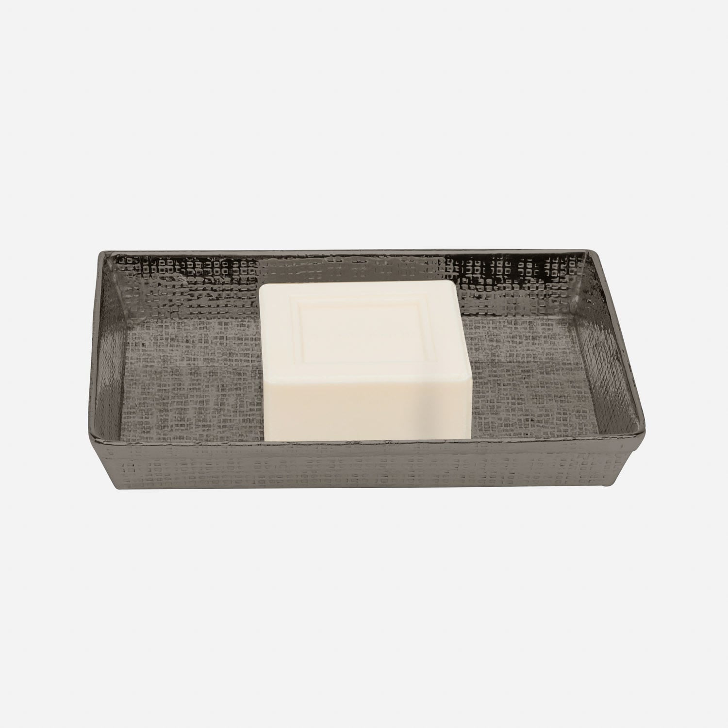 Pigeon and Poodle PP006019 Buren Soap Dish in Black Nickel Etched Metal