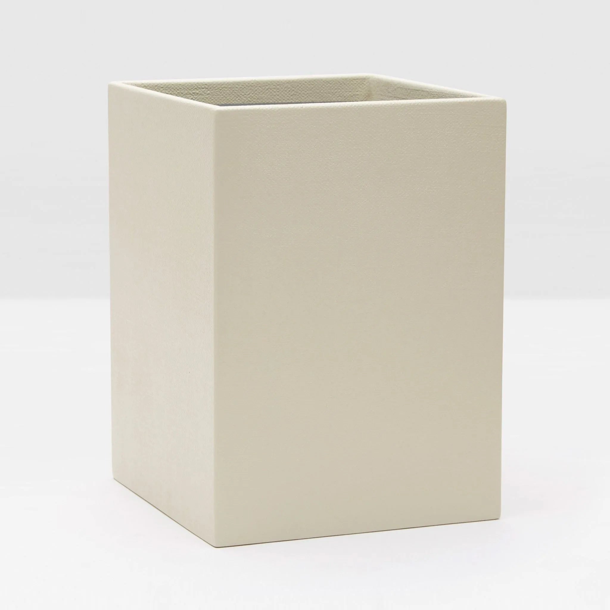 Pigeon and Poodle - PP000536 - Dannes Wastebasket - Dannes - White Faux Belgian Linen