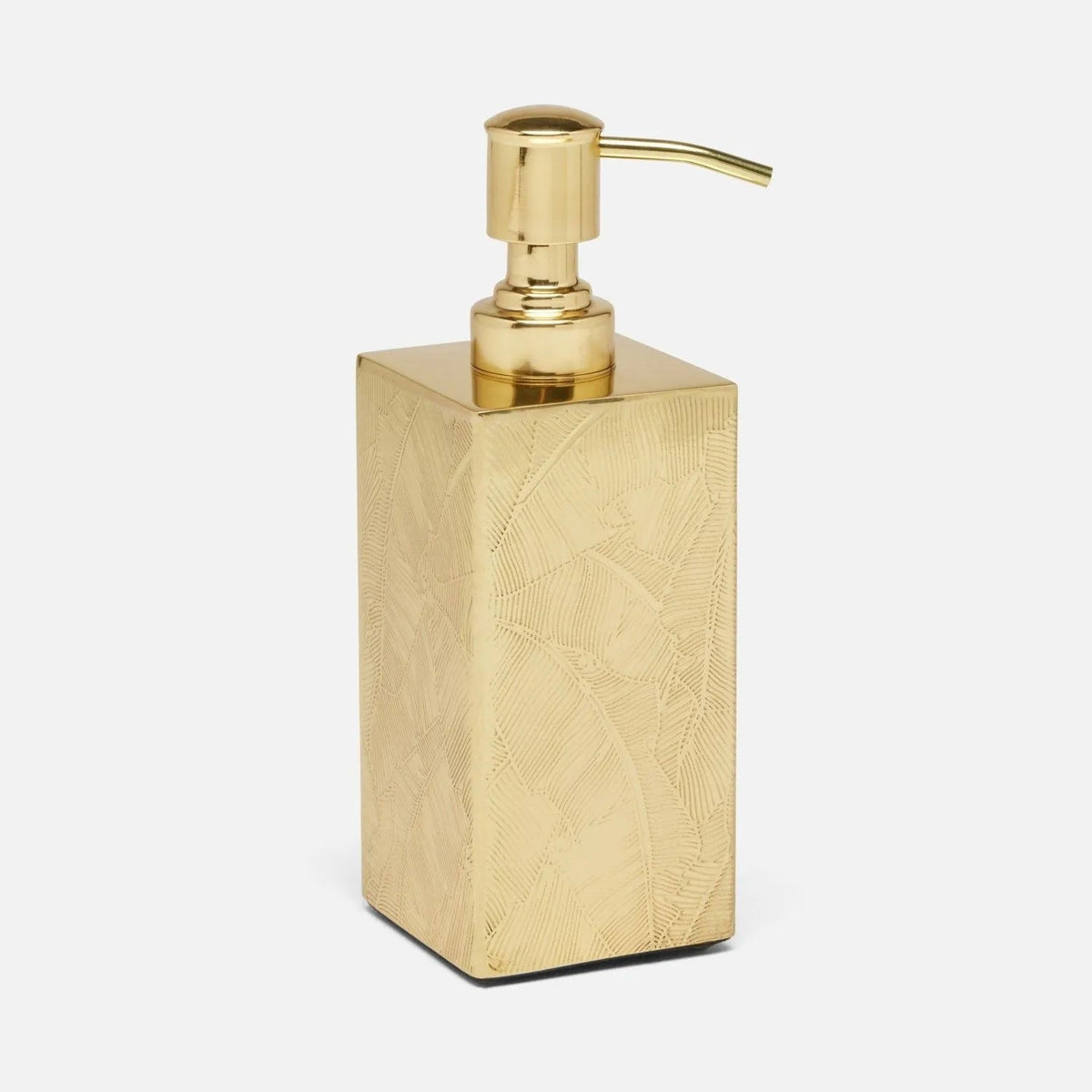 Pigeon and Poodle PP007062 Mancora Soap Pump in Shiny Brass Etched Brass