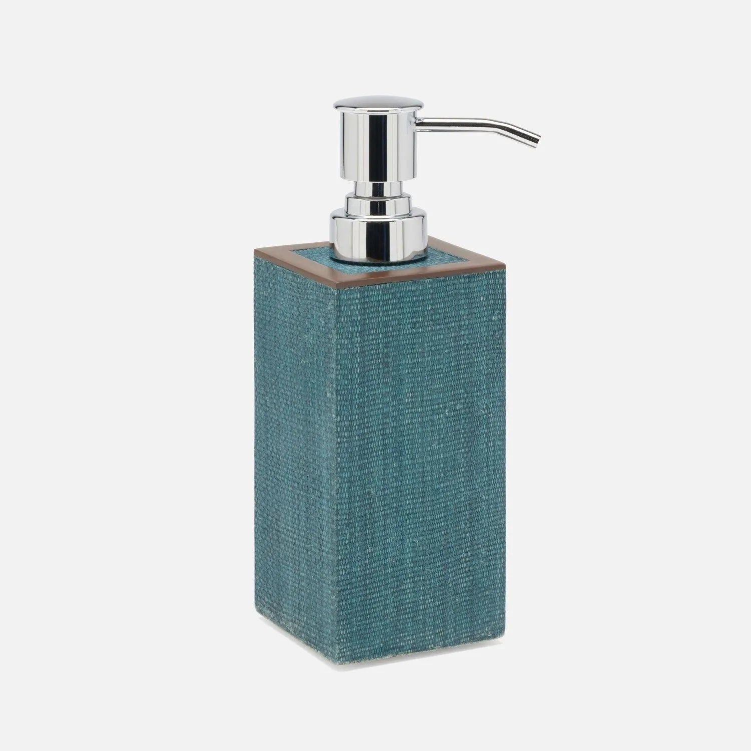 Pigeon and Poodle - PP006736 - Maranello Soap Pump - Maranello - Teal Abaca/Brown Resin