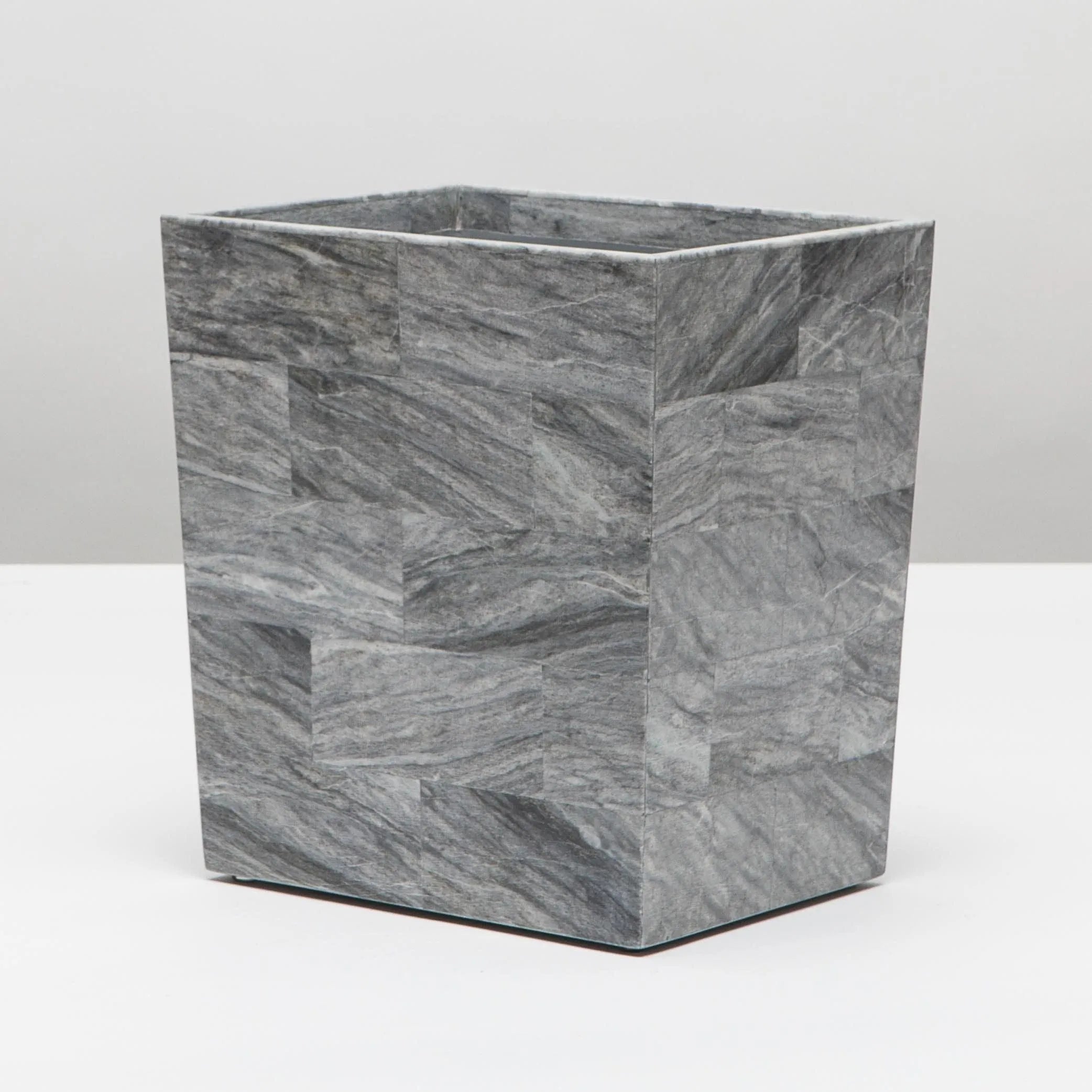 Pigeon and Poodle - PP001125 - Milan Wastebasket - Milan - Gray Romblon Stone