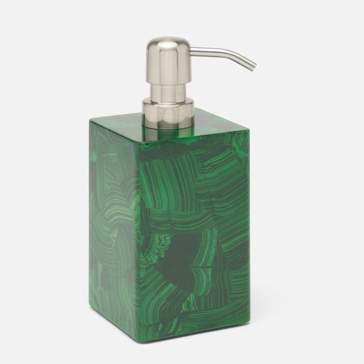 Pigeon and Poodle PP005240 Porter Soap Pump in Natural Gloss Faux Malachite