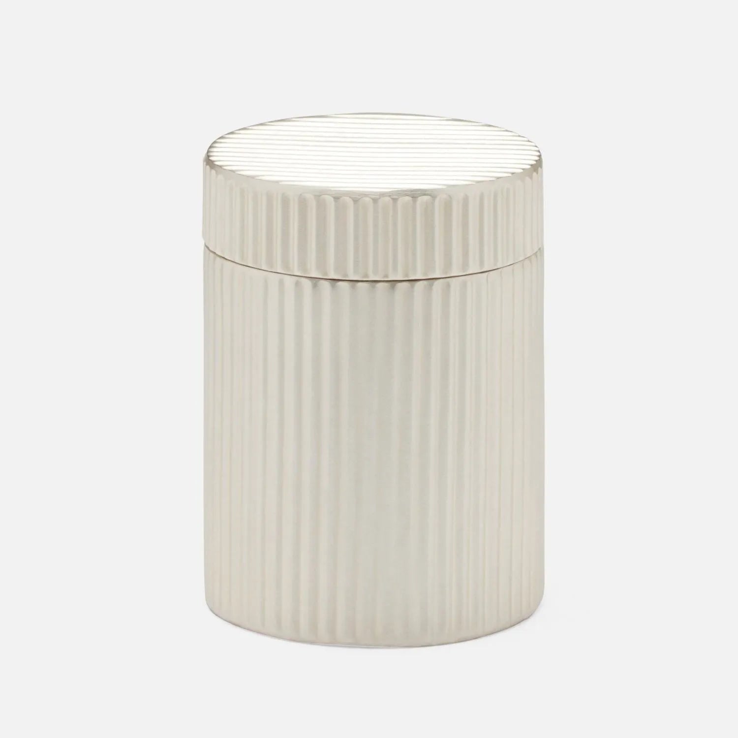 Pigeon and Poodle - PP001252 - Redon Canister - Redon - Antique Brass Ribbed Metal