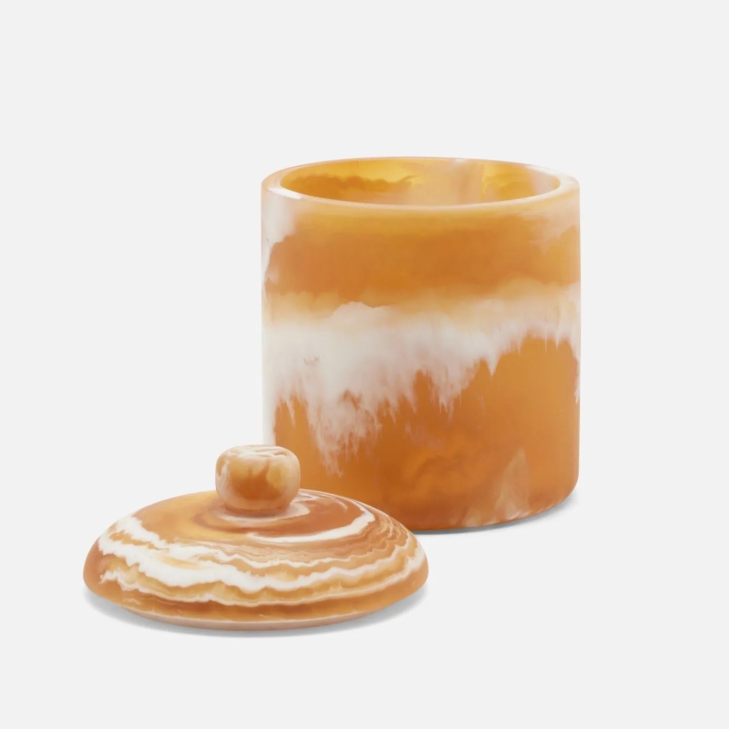 Pigeon and Poodle - PP005891 - Southold Canister - Southold - Amber Swirled Resin