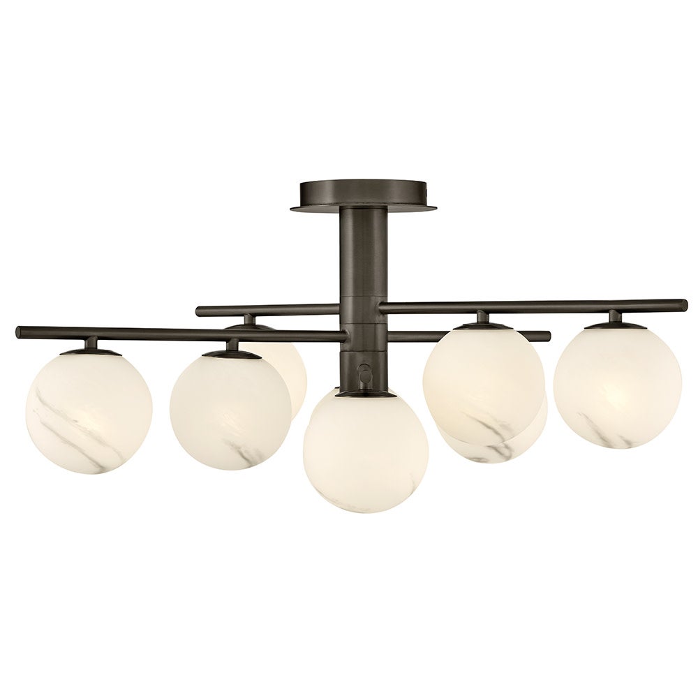 Fredrick Ramond FR41903BX Selene Semi-Flush Mount in Black Oxide