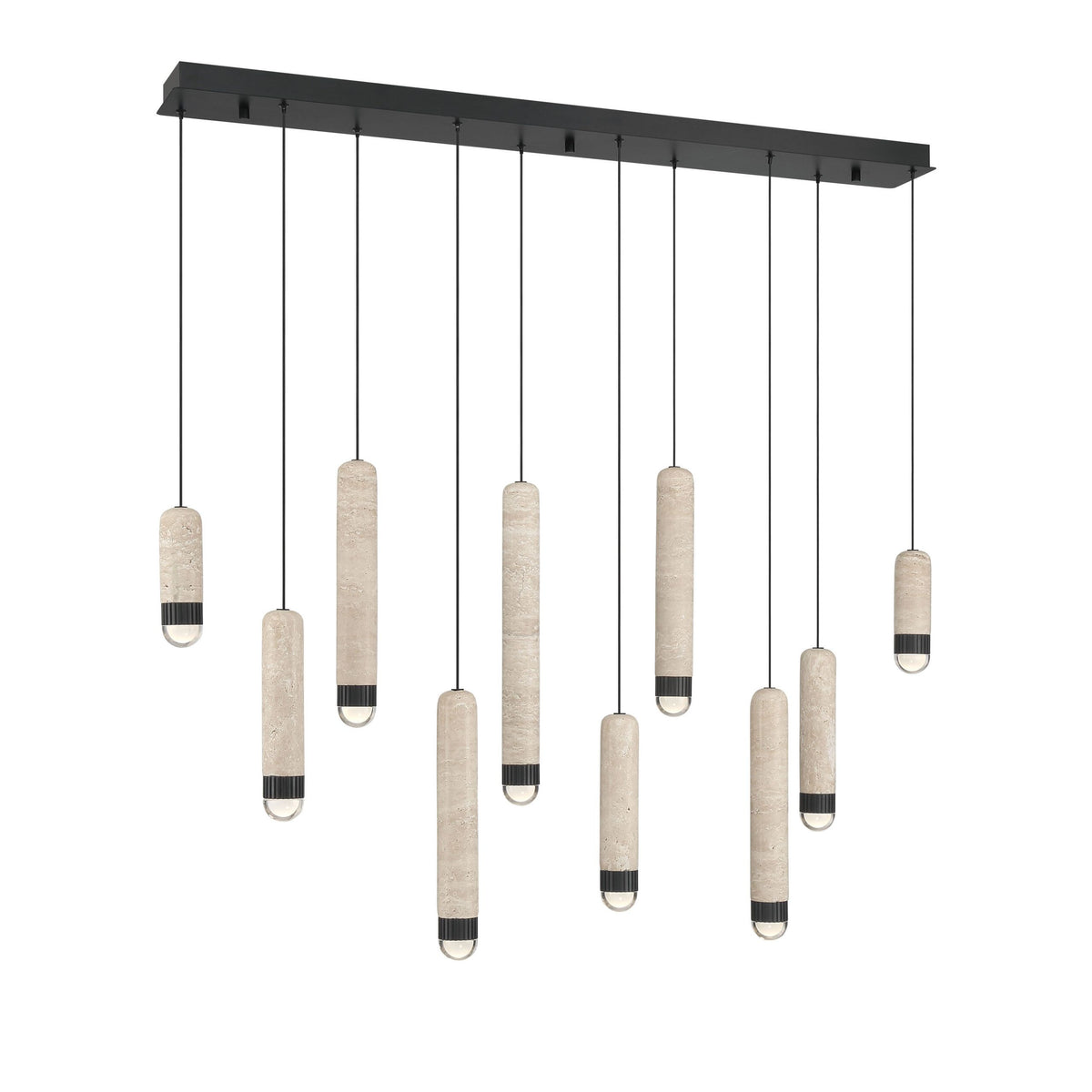Eurofase 50129-010 Cambre LED Linear Chandelier in Matte Black