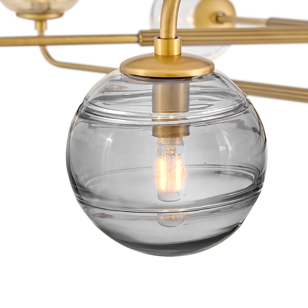 Fredrick Ramond FR30508HBR Oberon Adjustable Tier Chandelier in Heritage Brass