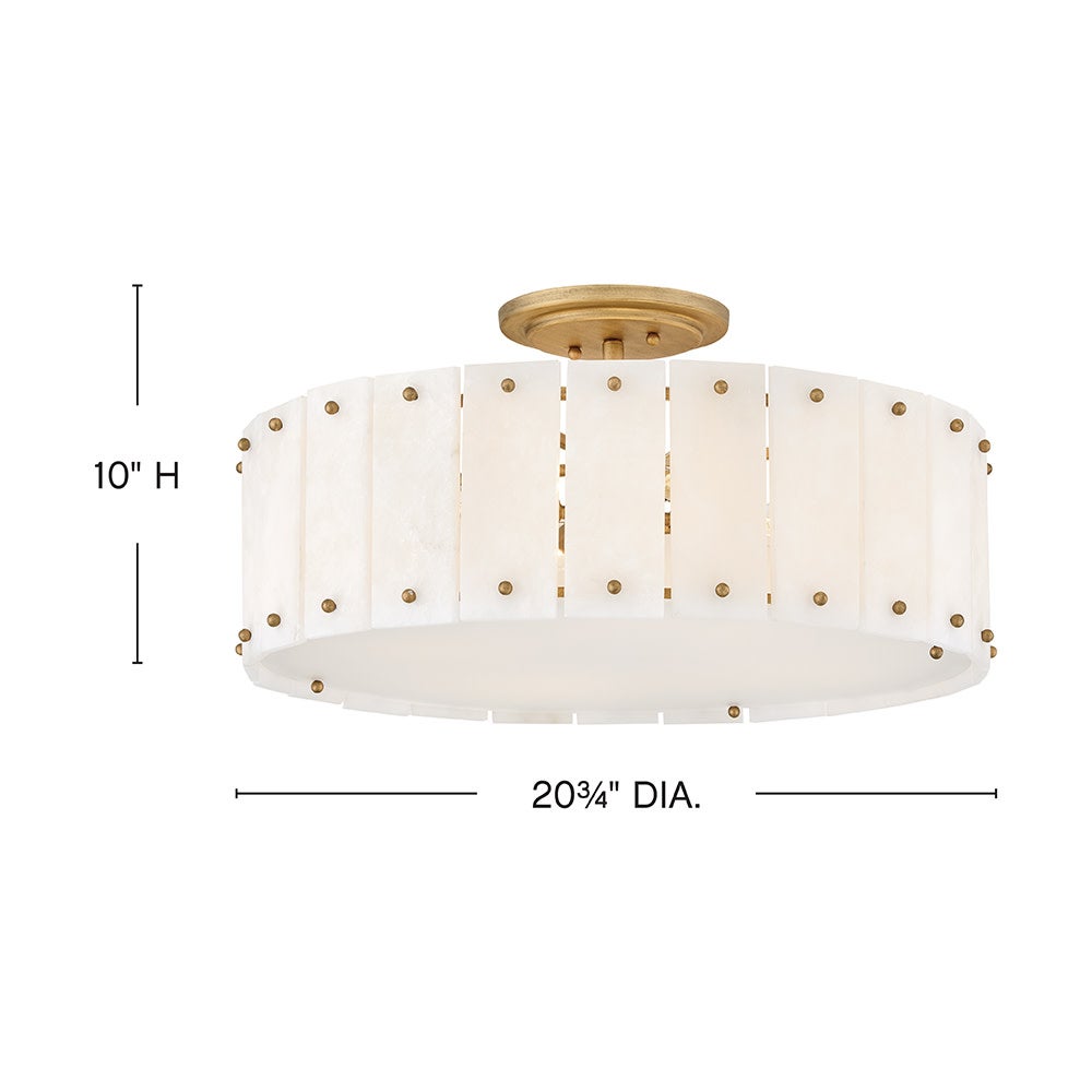 Fredrick Ramond FR47753BNG Simone Semi-Flush Mount in Burnished Gold