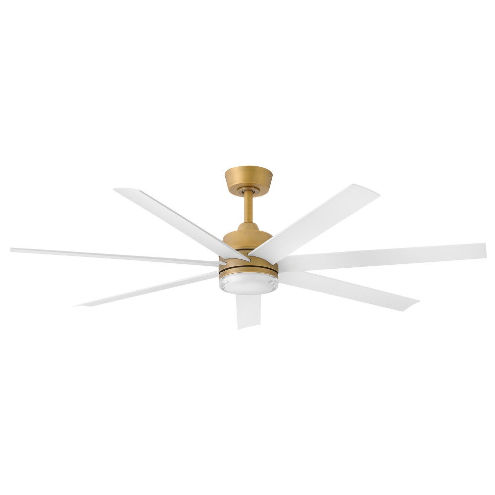 Éclairage intelligent LED Hinkley 910656FHB-LDD Ventilateur en laiton Heritage