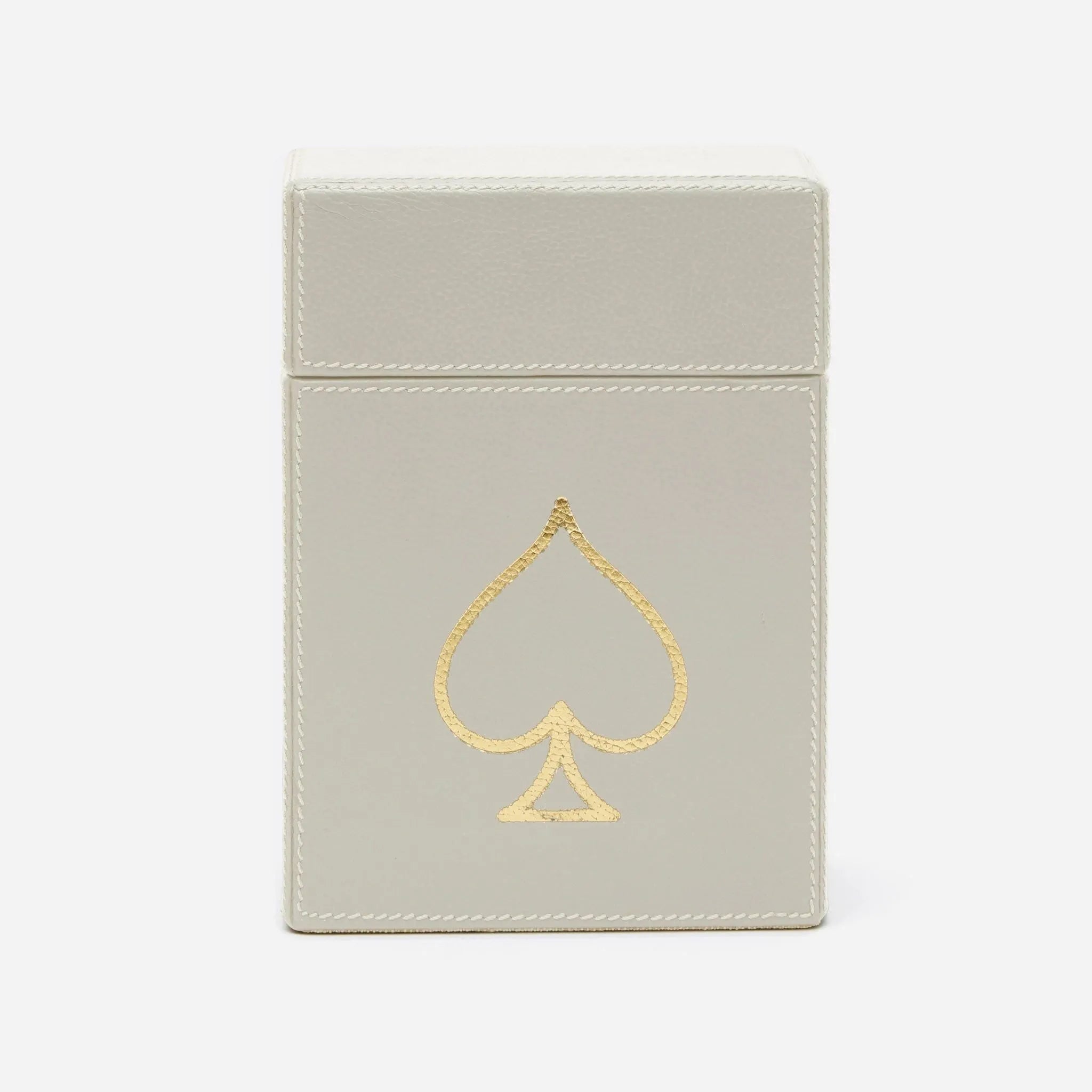Pigeon and Poodle - PP002755 - Aira Textured Leather Box - Aira - Light Gray Full-Grain Leather