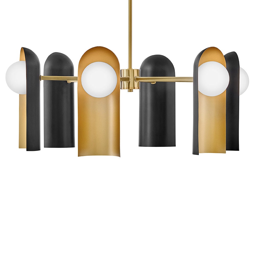 Lark 84236LCB-BK Zuri Tier in Lacquered Brass with Black accents