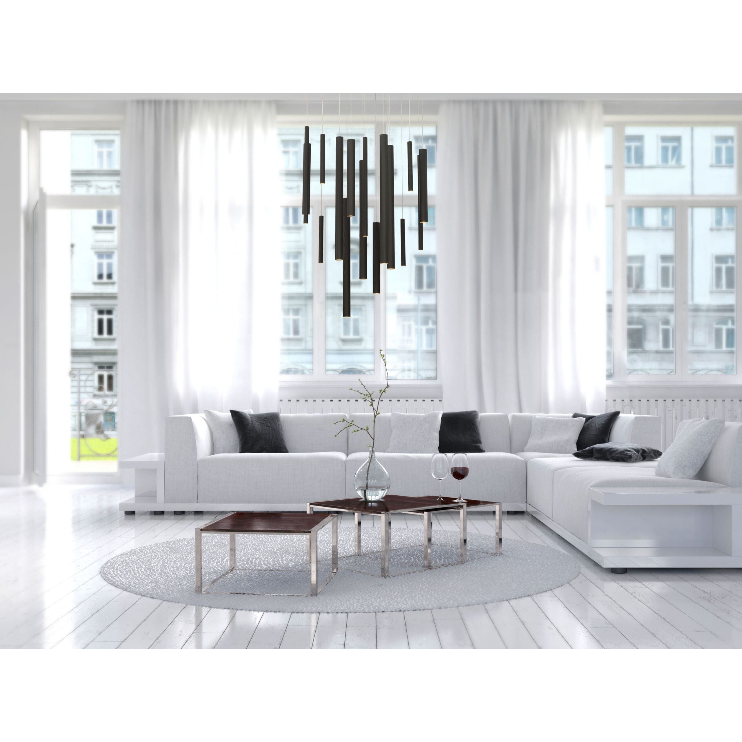 Eurofase 31445-016 Santana LED Chandelier in Black