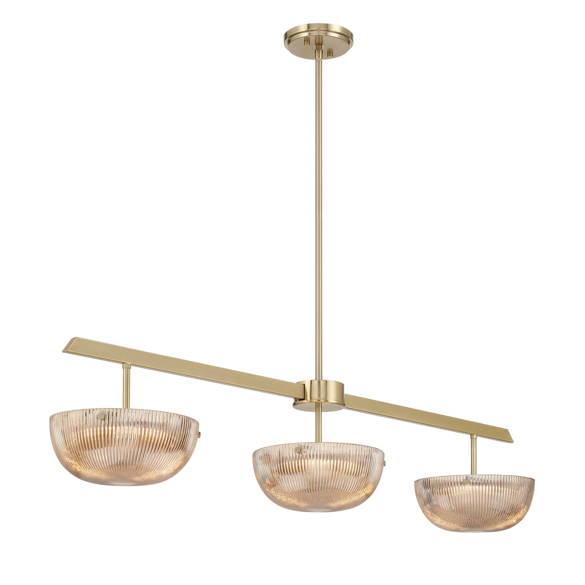 Savoy House 1-1250-3-127 Hubbard LED Linear Chandelier in Noble Brass