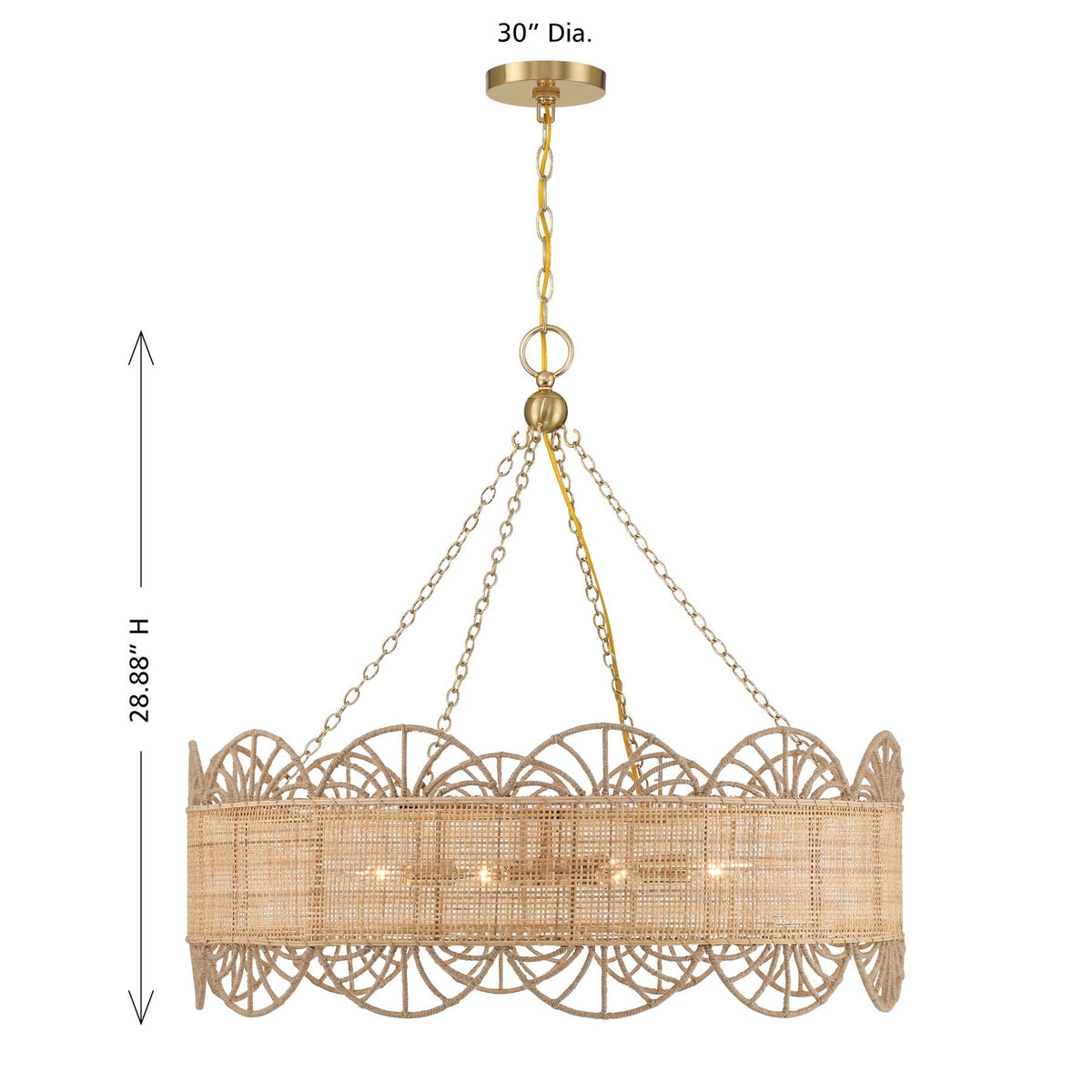 Savoy House 1-1412-8-322 Shawnee Chandelier in Warm Brass