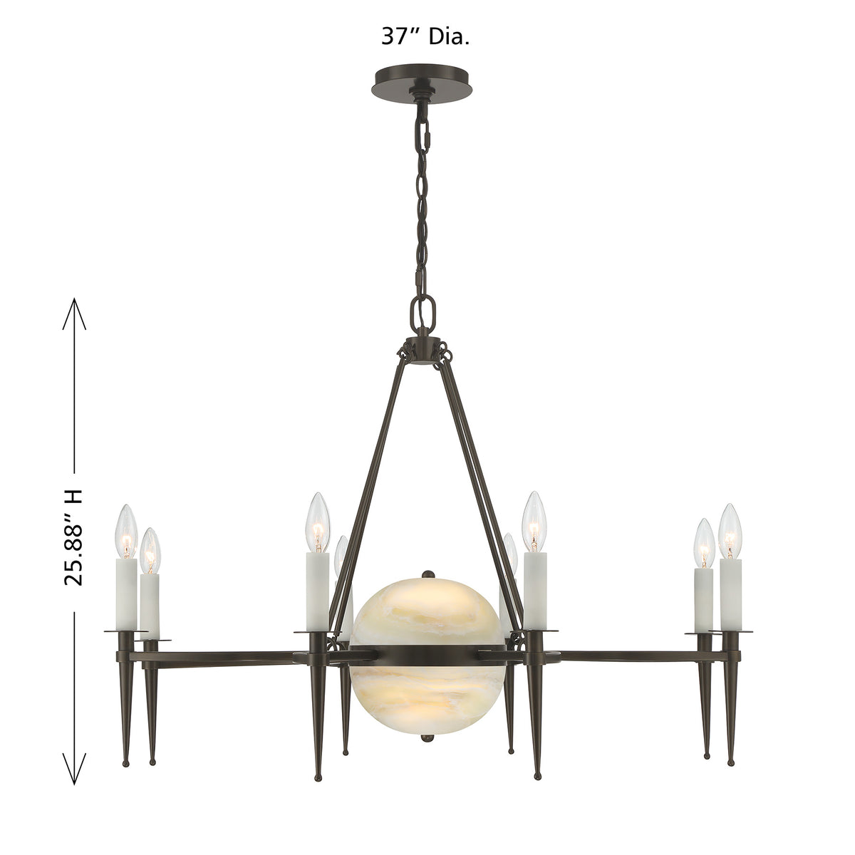 Savoy House 1-1488-10-15 Sanger Chandelier in Mediterranean Bronze