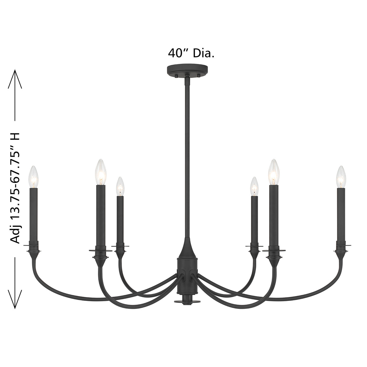 Savoy House 1-1500-6-89 Coventry Chandelier in Matte Black