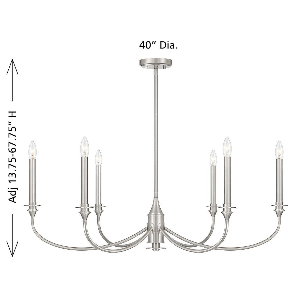 Savoy House 1-1500-6-SN Coventry Chandelier in Satin Nickel