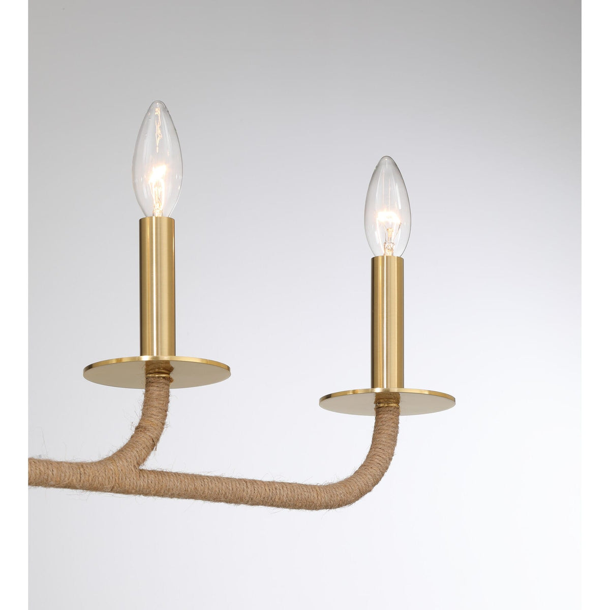 Savoy House 1-1827-6-320 Cannon Linear Chandelier in Warm Brass and Rope
