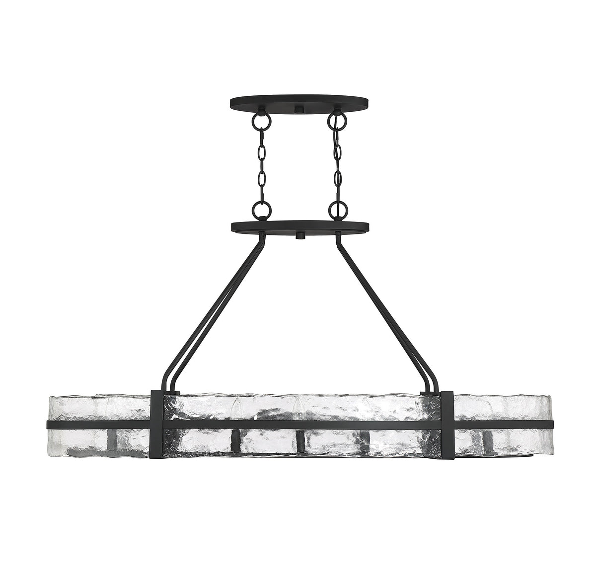 Savoy House 1-1852-10-89 Hudson Oval Suspendu en noir mat