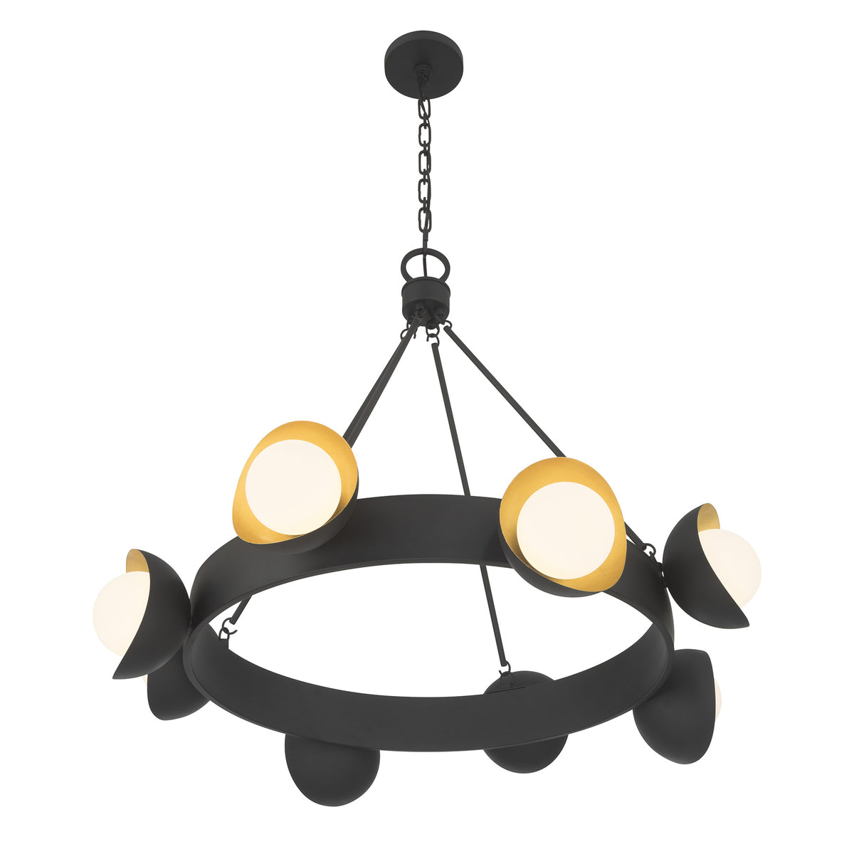 Savoy House 1-2411-8-343 Pierson Chandelier in Black Cashmere and True Gold