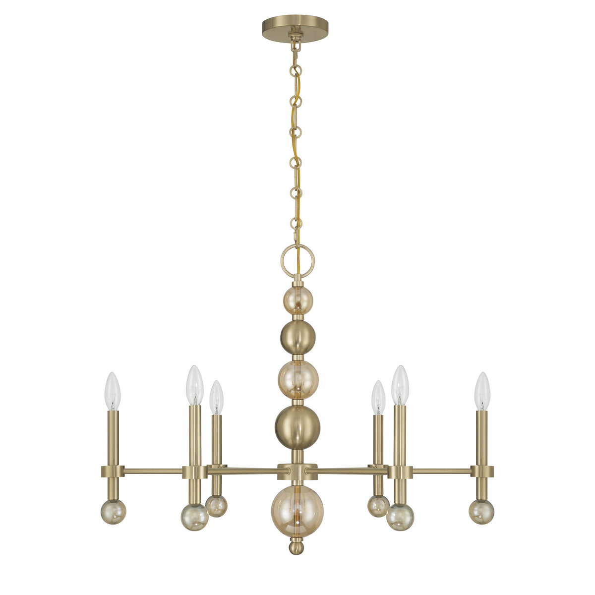 Savoy House 1-2511-6-127 Crescent Chandelier in Noble Brass