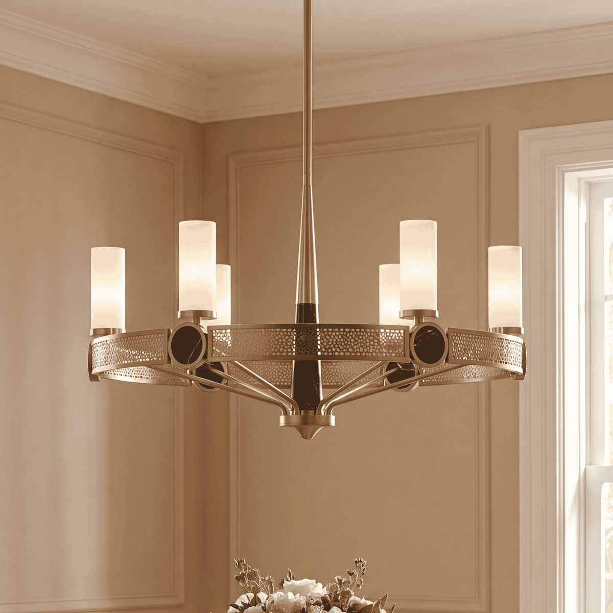 Savoy House 1-2914-6-322 Farrell Chandelier in Warm Brass