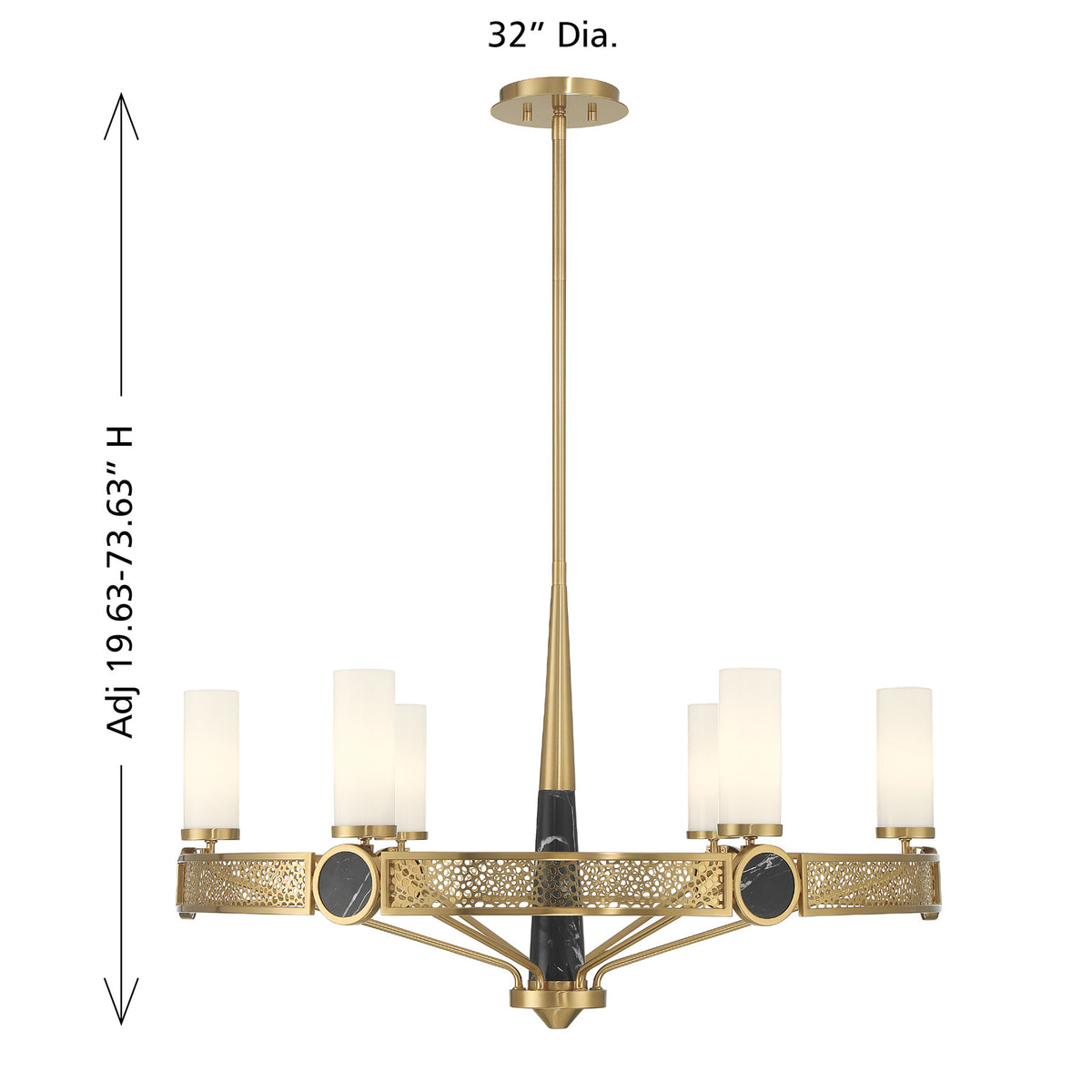 Savoy House 1-2914-6-322 Farrell Chandelier in Warm Brass