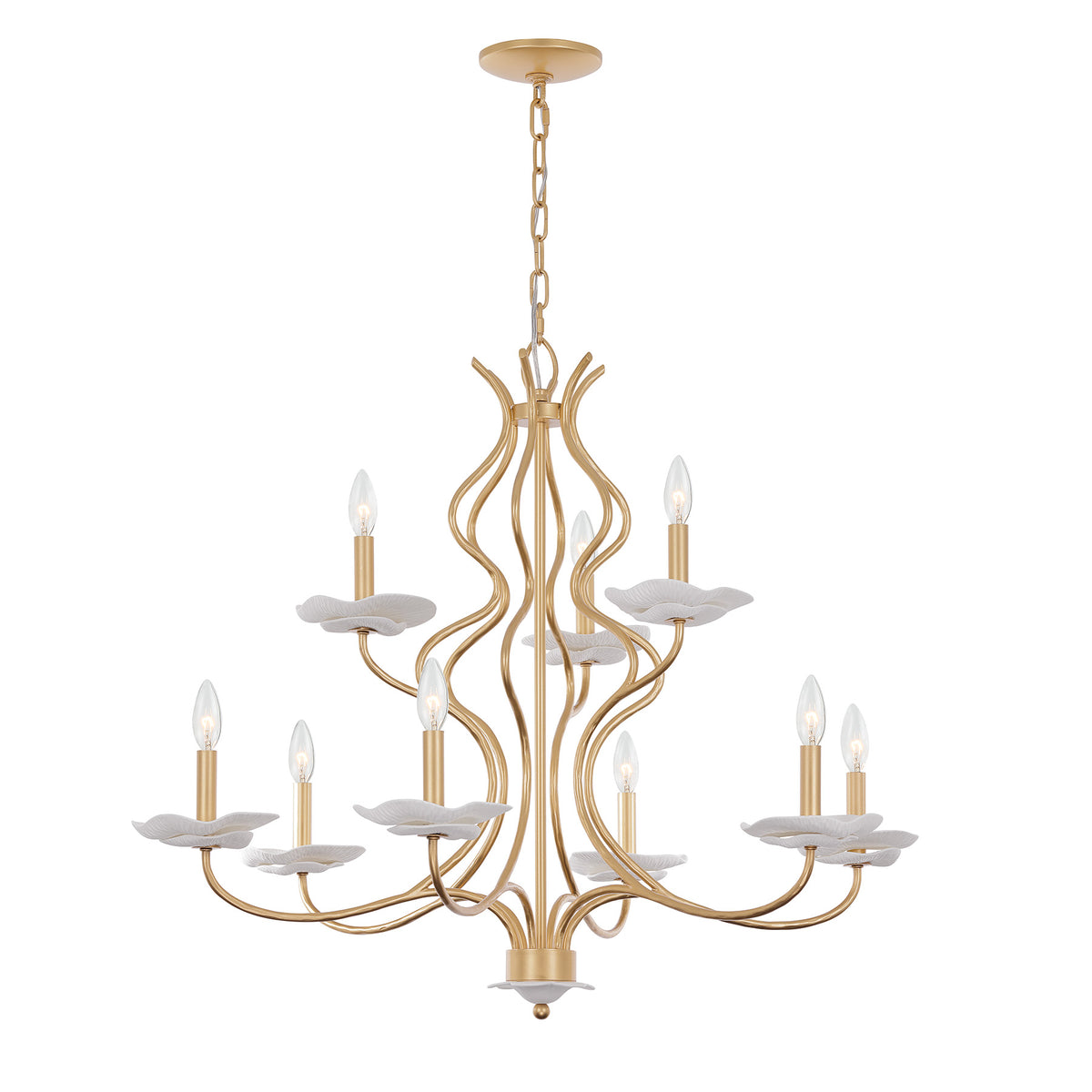 Savoy House 1-2990-9-38 Lilly Chandelier in Royal Gold