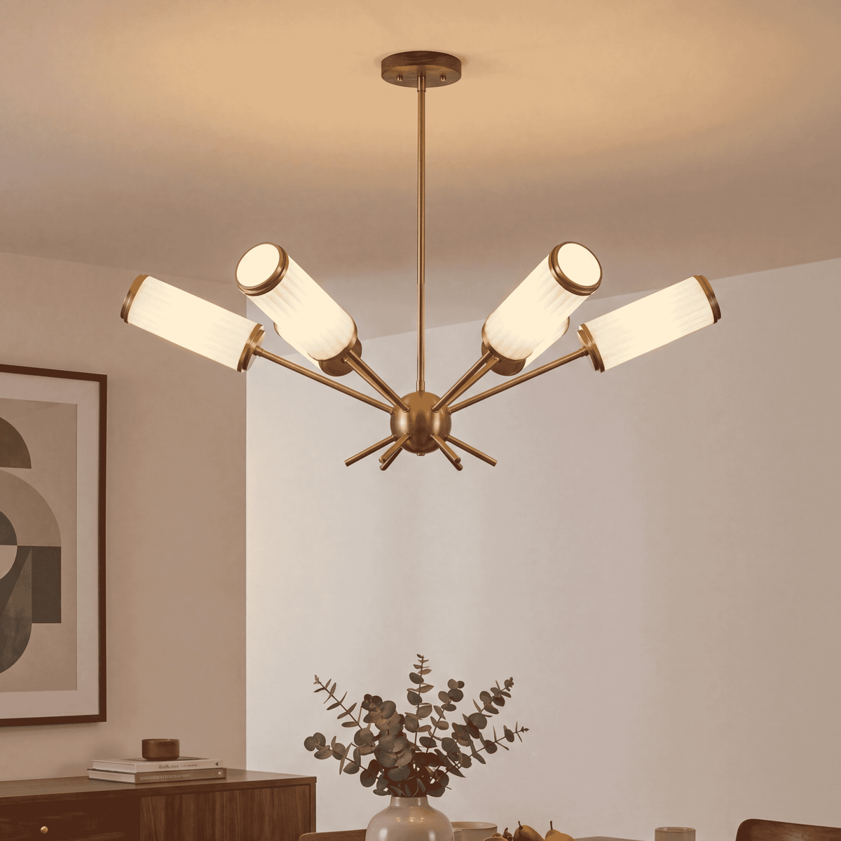 Savoy House 1-3198-6-322 Denison Chandelier in Warm Brass