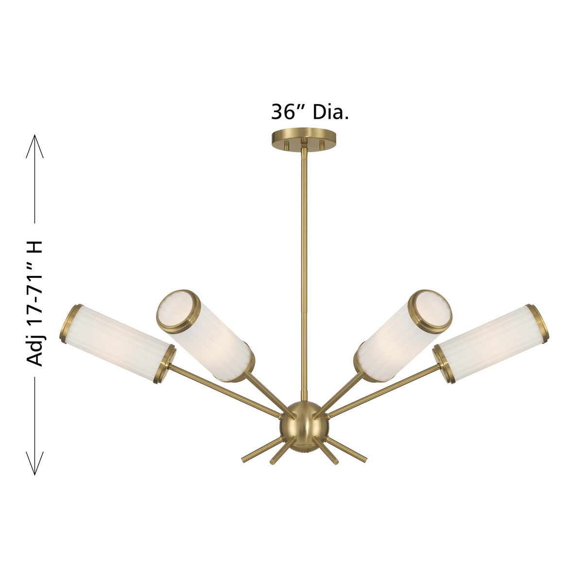 Savoy House 1-3198-6-322 Denison Chandelier in Warm Brass
