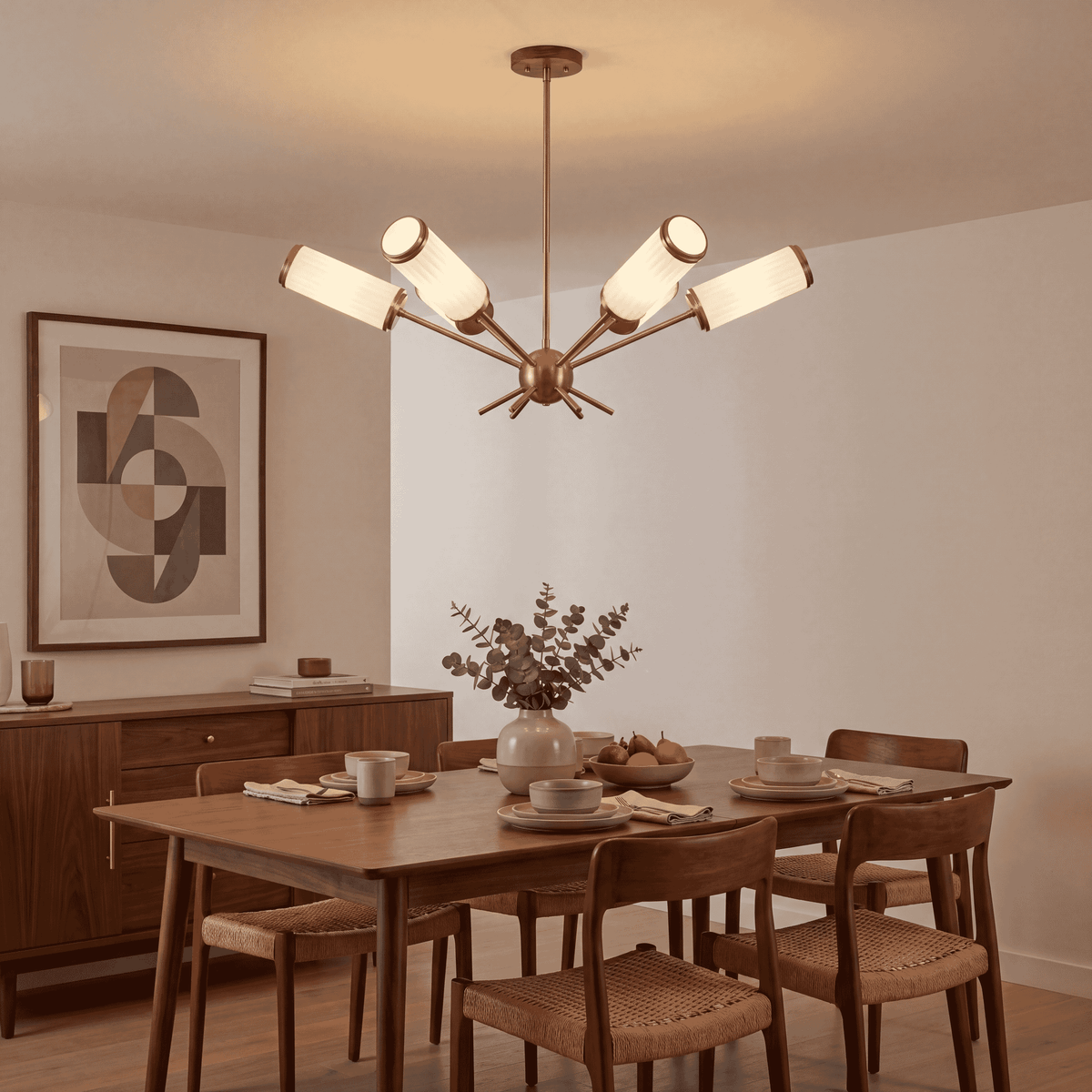 Savoy House 1-3198-6-322 Denison Chandelier in Warm Brass