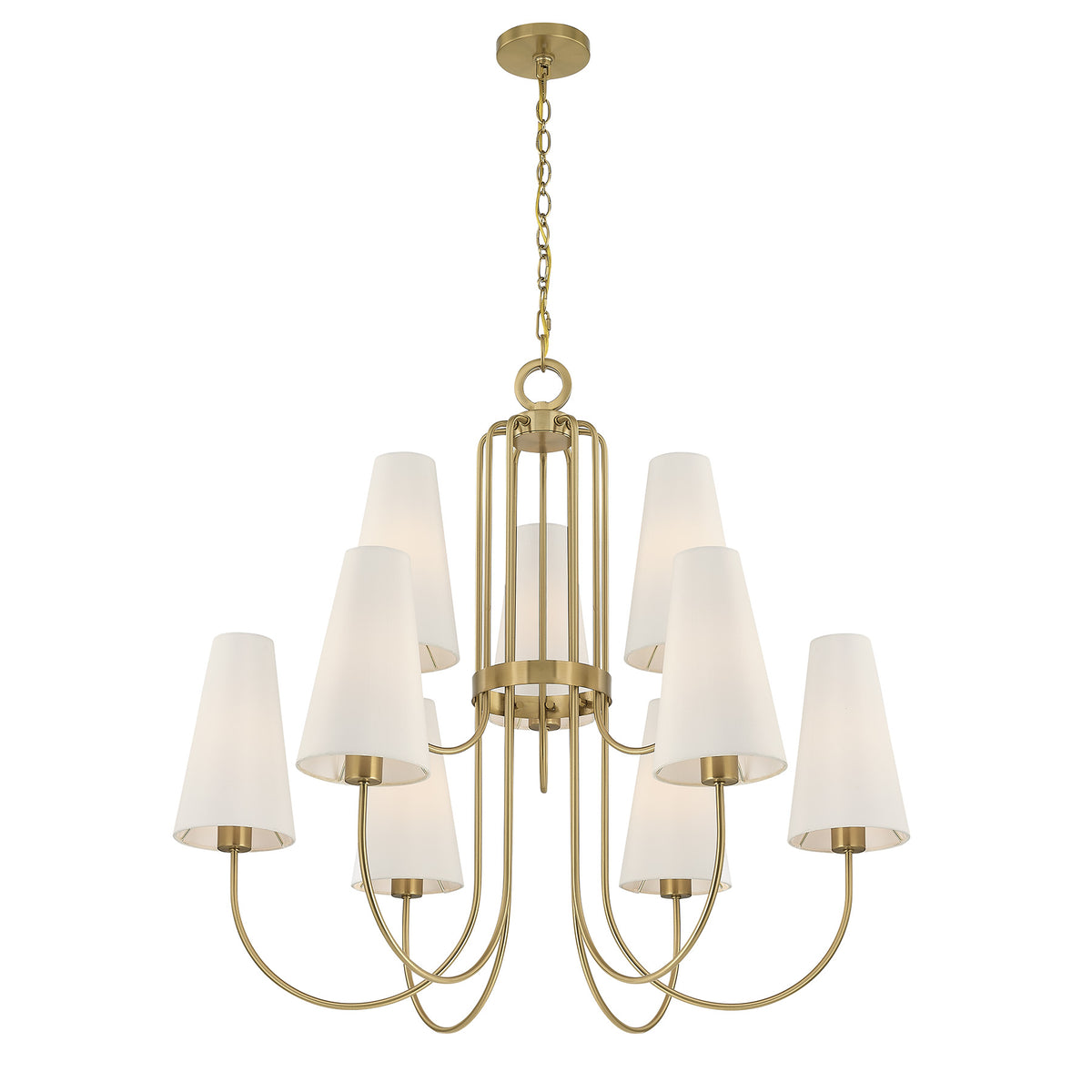 Savoy House 1-4701-9-322 Wilkes Chandelier in Warm Brass