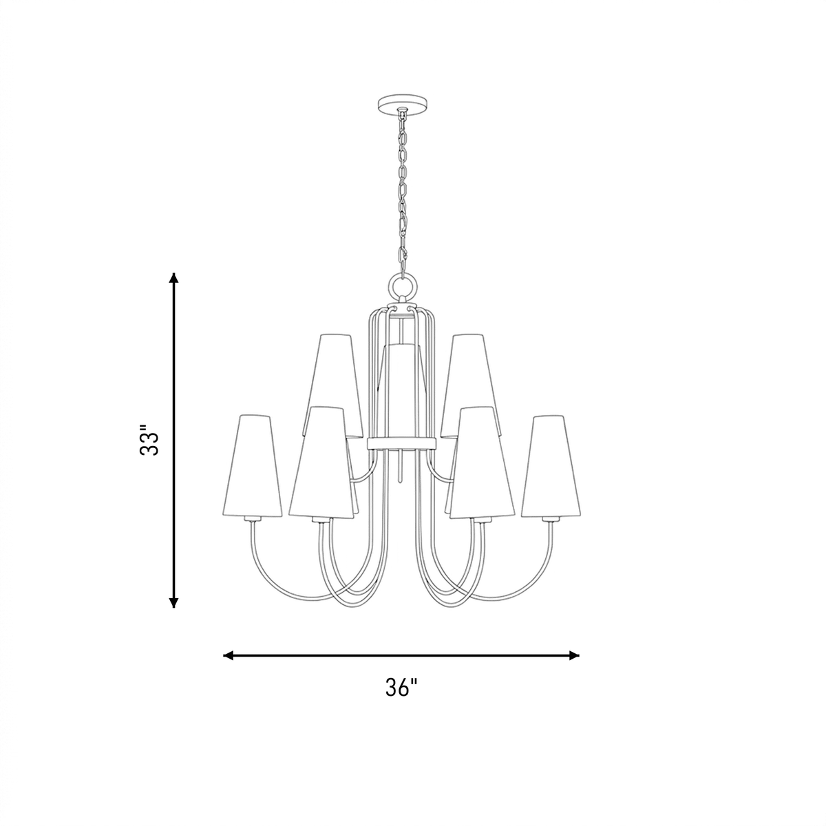 Savoy House 1-4701-9-322 Wilkes Chandelier in Warm Brass