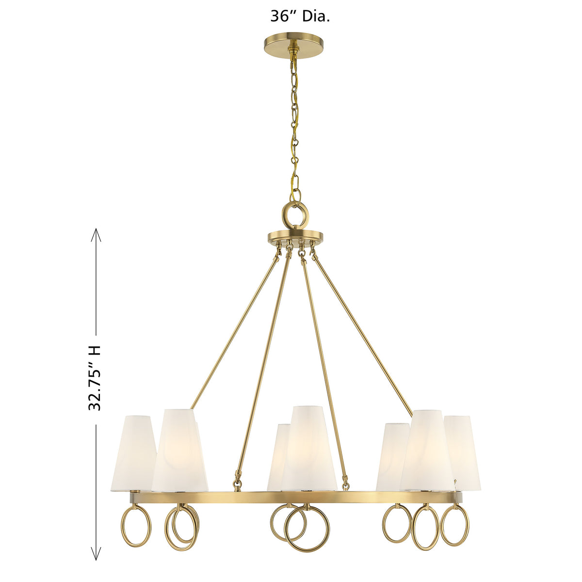 Savoy House 1-4702-8-322 Wilkes Chandelier in Warm Brass
