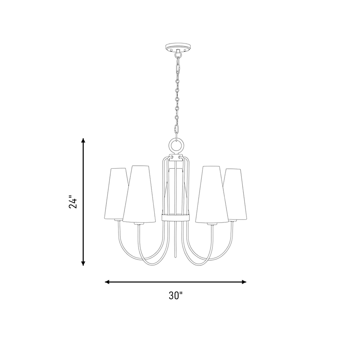 Savoy House 1-4703-5-322 Wilkes Chandelier in Warm Brass