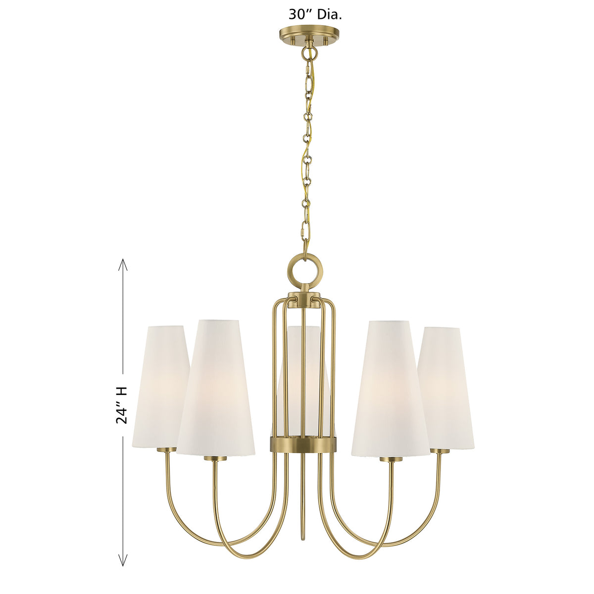 Savoy House 1-4703-5-322 Wilkes Chandelier in Warm Brass