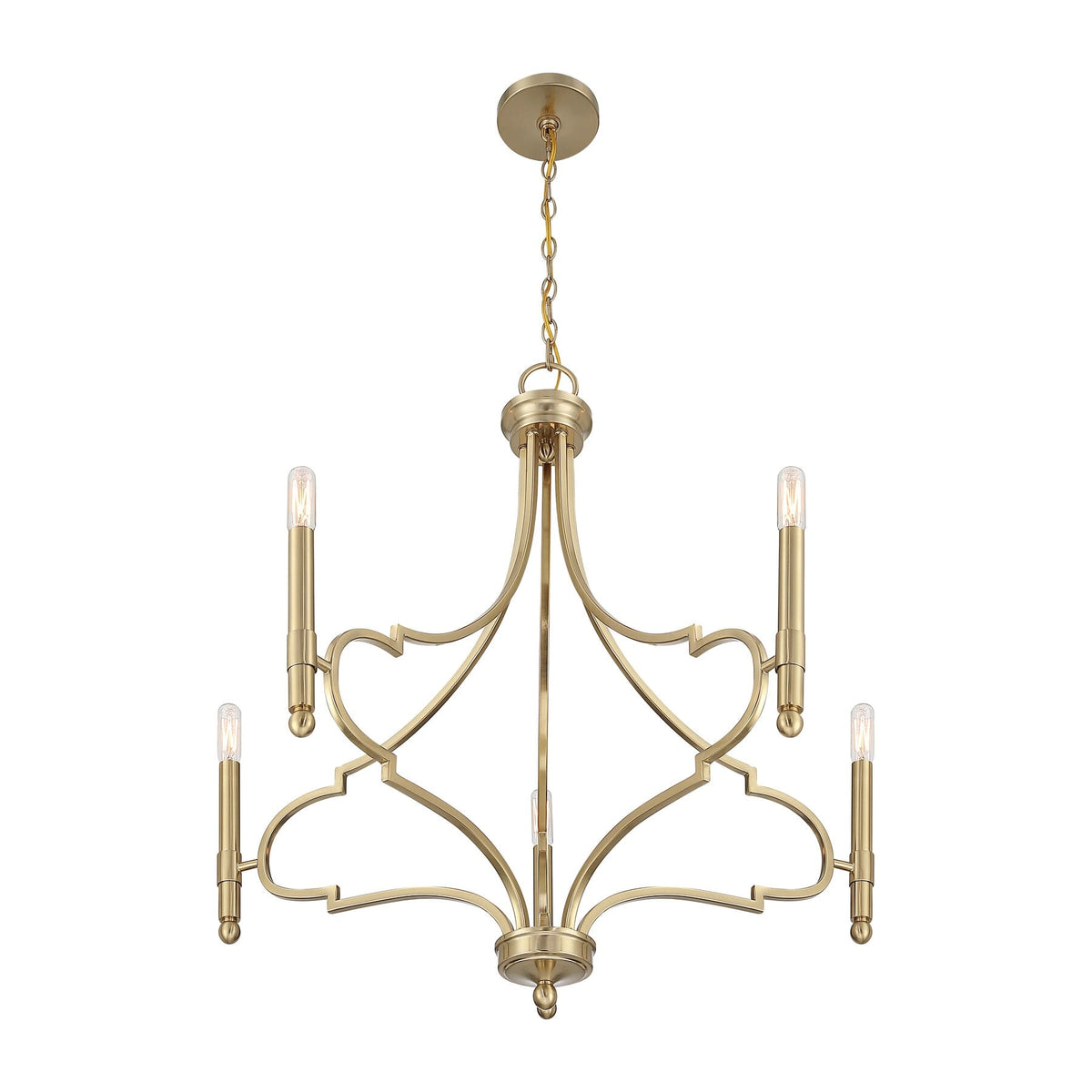 Savoy House 1-5999-5-127 Woodlawn Chandelier in Noble Brass